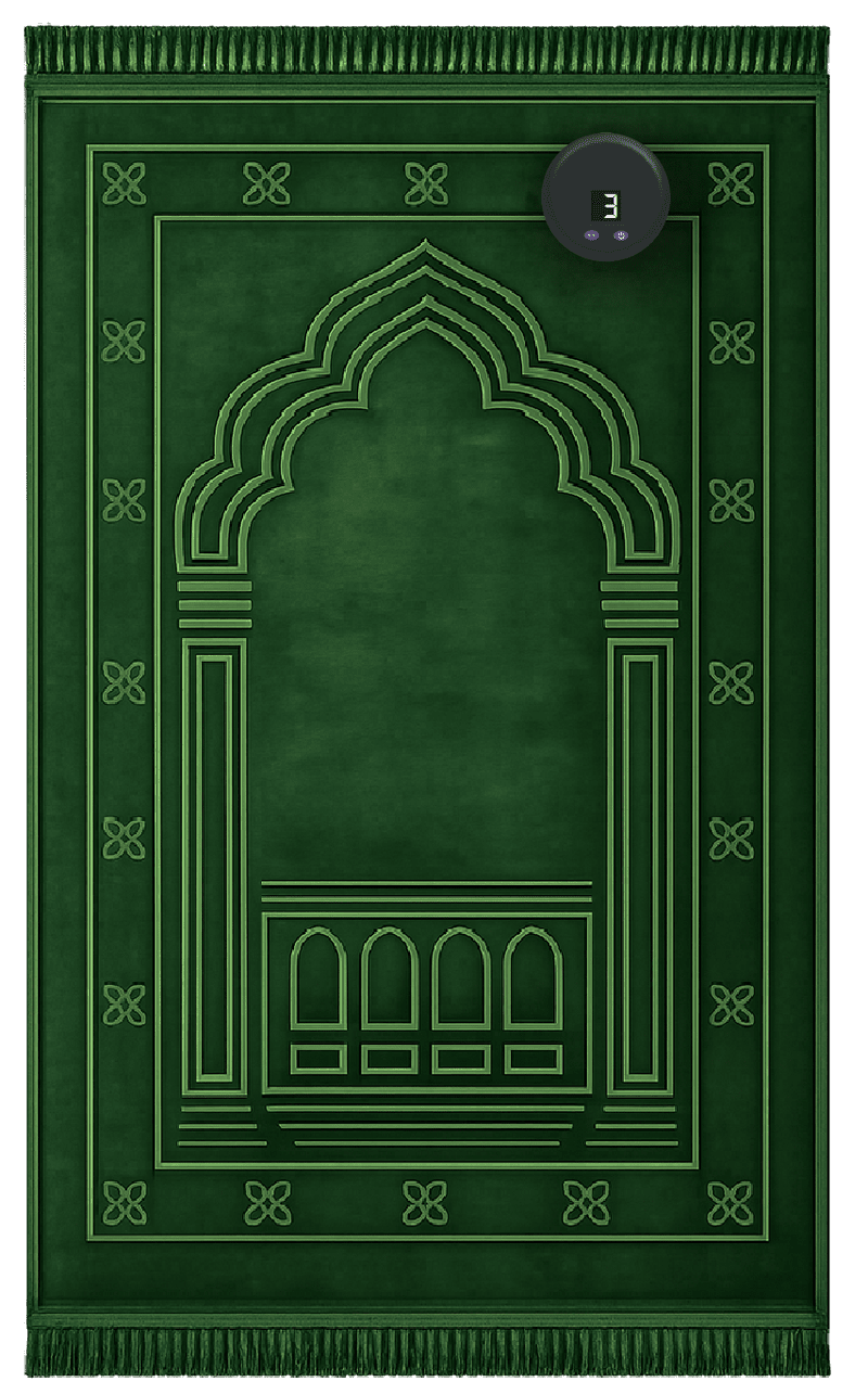 اخضر الستريتور سجادة صلاة خضراء سادة - الصورة 1